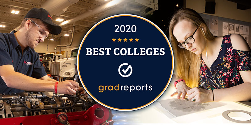 Diesel Mechanics and Communication Art ranked Top 5 in the nation by GradReports