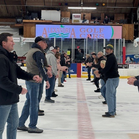Egg Toss Game at Blizzard Hockey