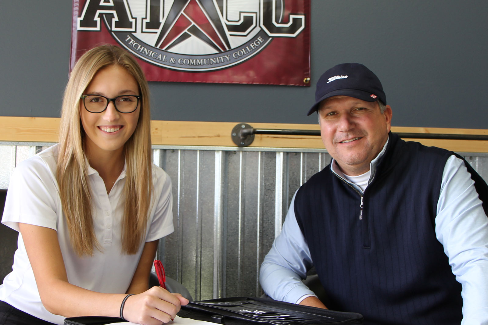 Abby Hamman with Coach Scott Dirck