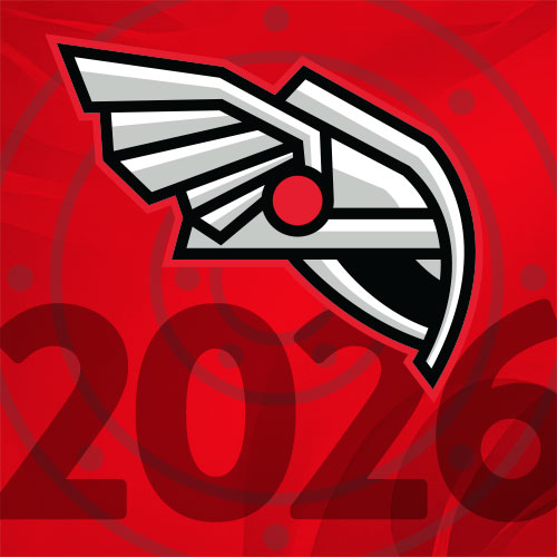Legends helmet mascot graphic with "2026" faded behind it