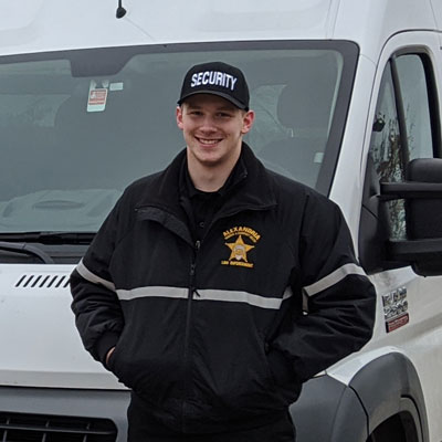 Jesse, a law enforcement student and Alomere security officer