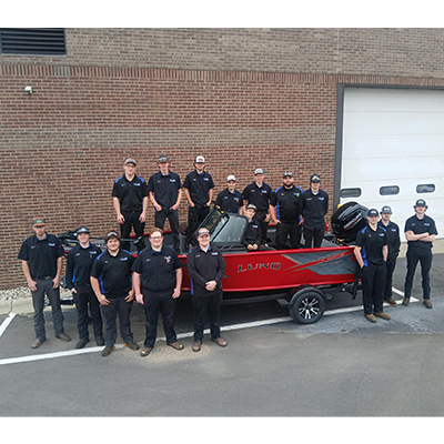 Powersports Students with Lund Boat thumbnail