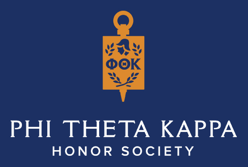 Phi Theta Kappa Logo on blue background