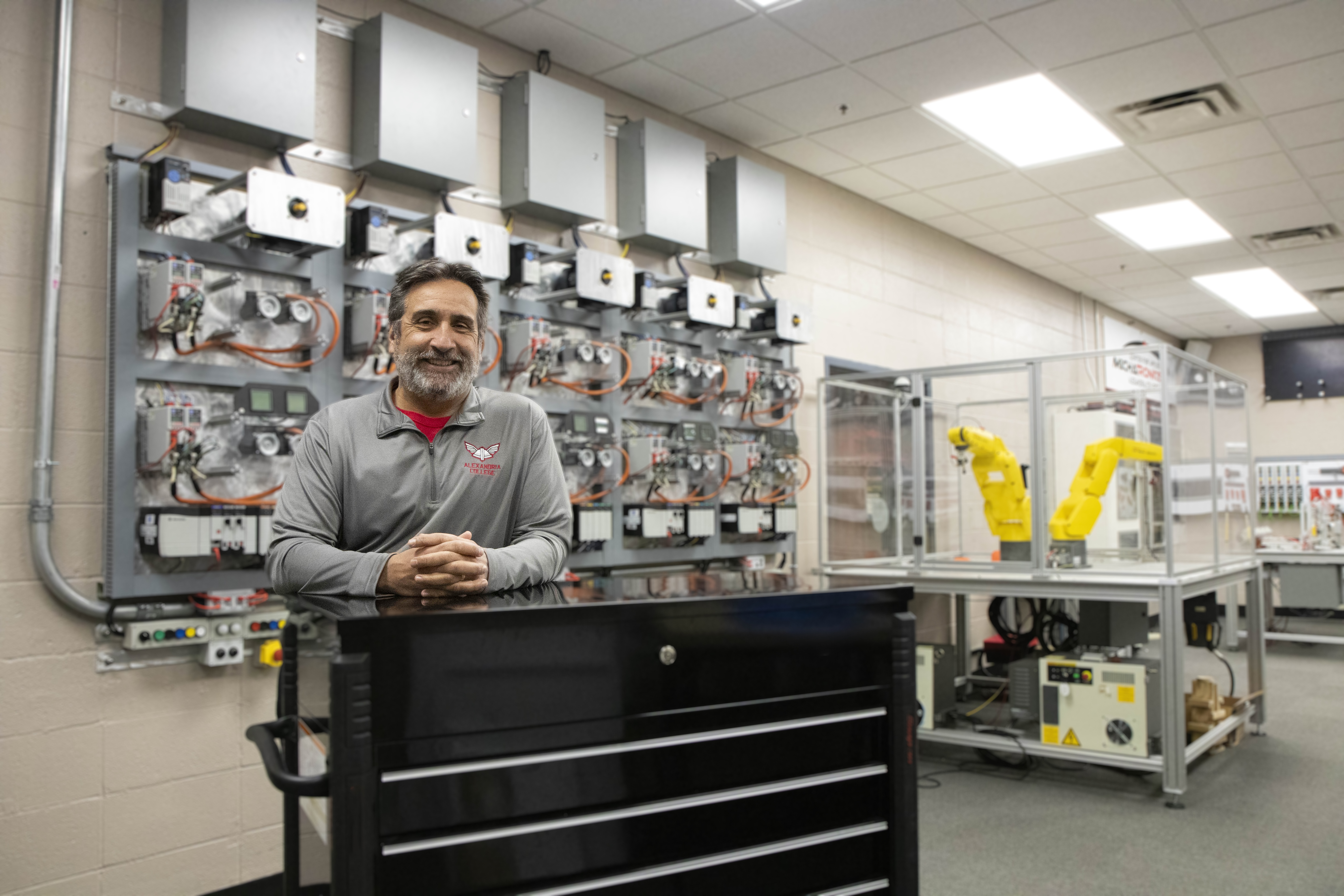 ATCC President Michael Seymour in Mechatronics Lab