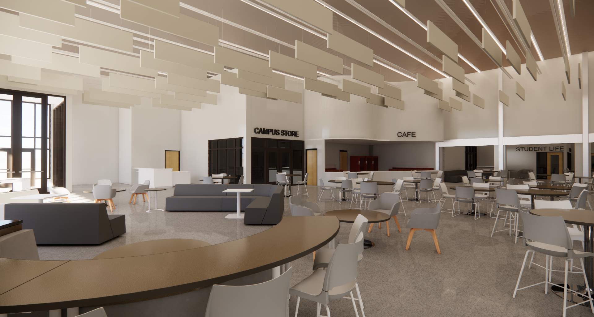 Rendering Student Center Interior Casual Seating