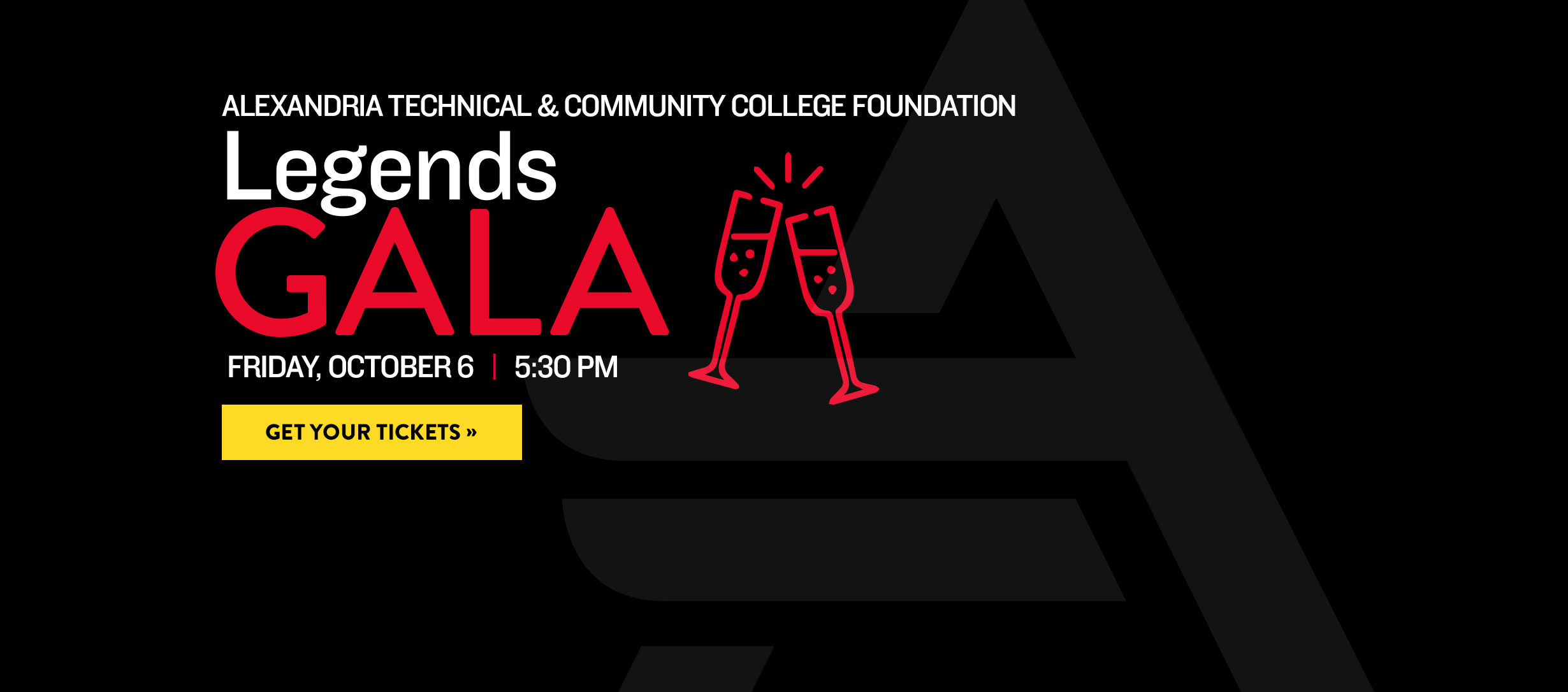 2023 Legends Gala - Friday, October 6, 5:30 pm. Click here to get your tickets!