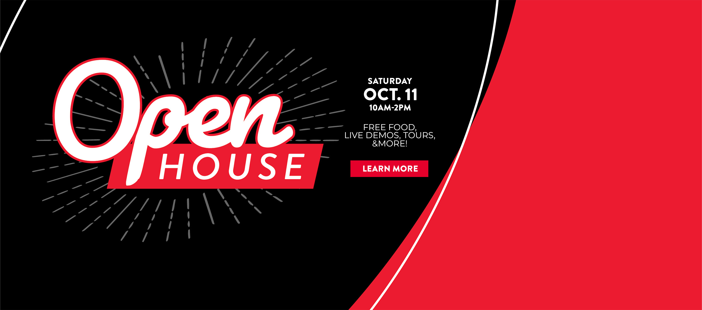 Open House Saturday, April 5 from 10 to 1