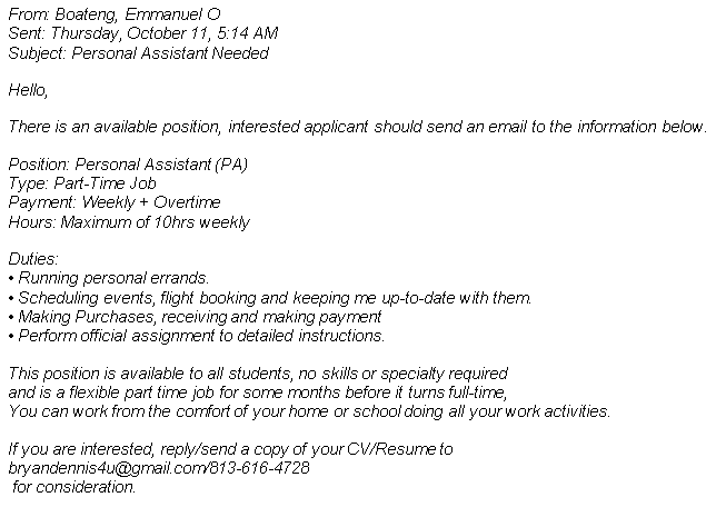 Example of Malicious Email Example of Malicious Email
