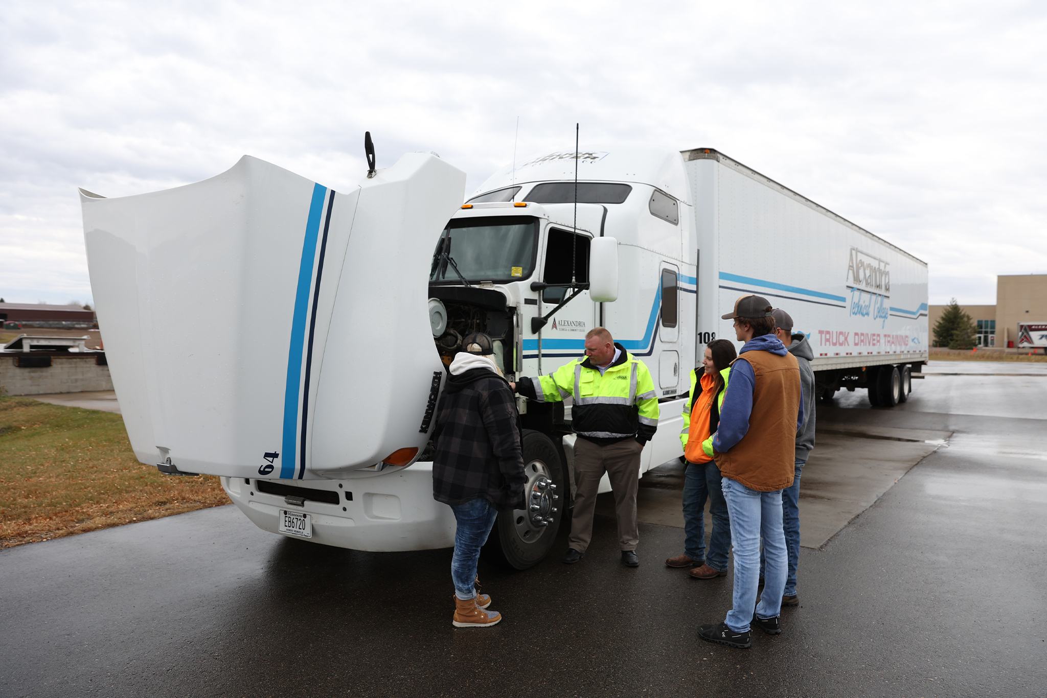 Professional Truck Driver Vehicle on Track